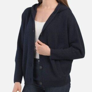 NAADAM Cashmere Hooded Buttoned Cardigan Jacket